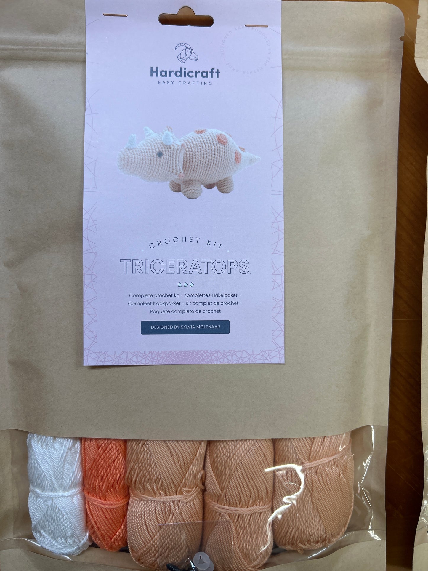 DIY Triceratops crochet kit