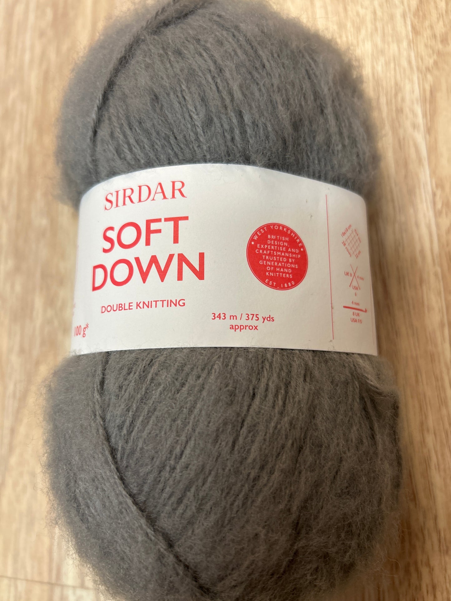 Sirdar soft down brushed silver