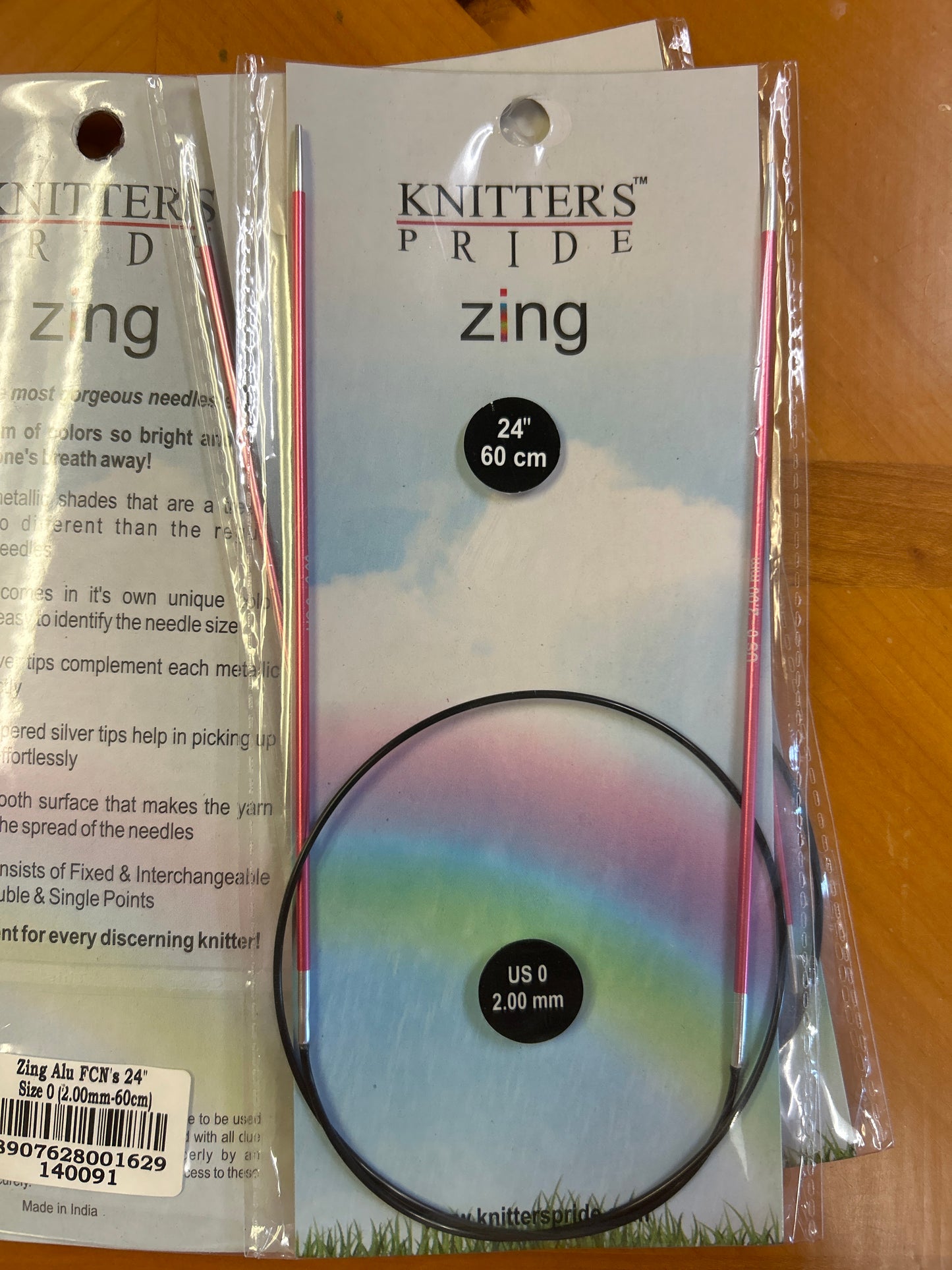 Knitter’s pride zing 24” us0