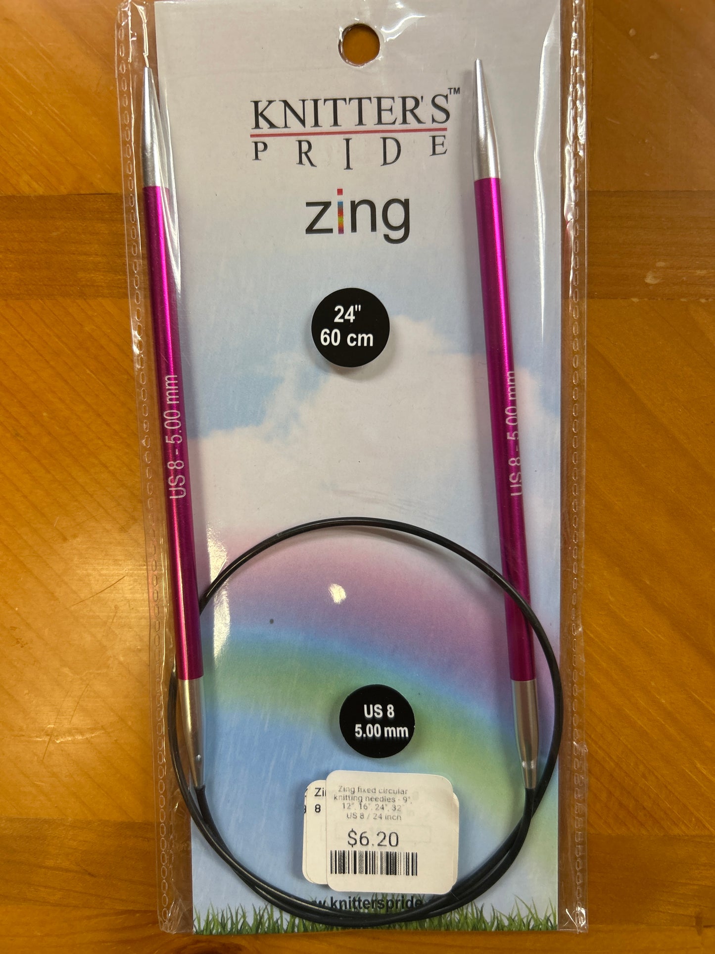 Zing fixed circular knitting needle 24”