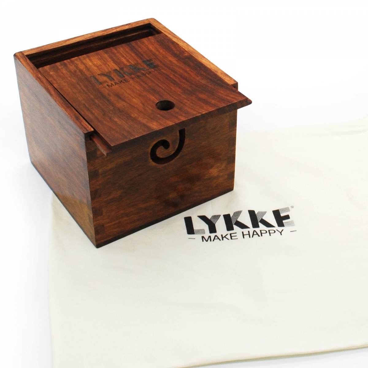 Works Mango Wood Oversized Yarn Box with Cover