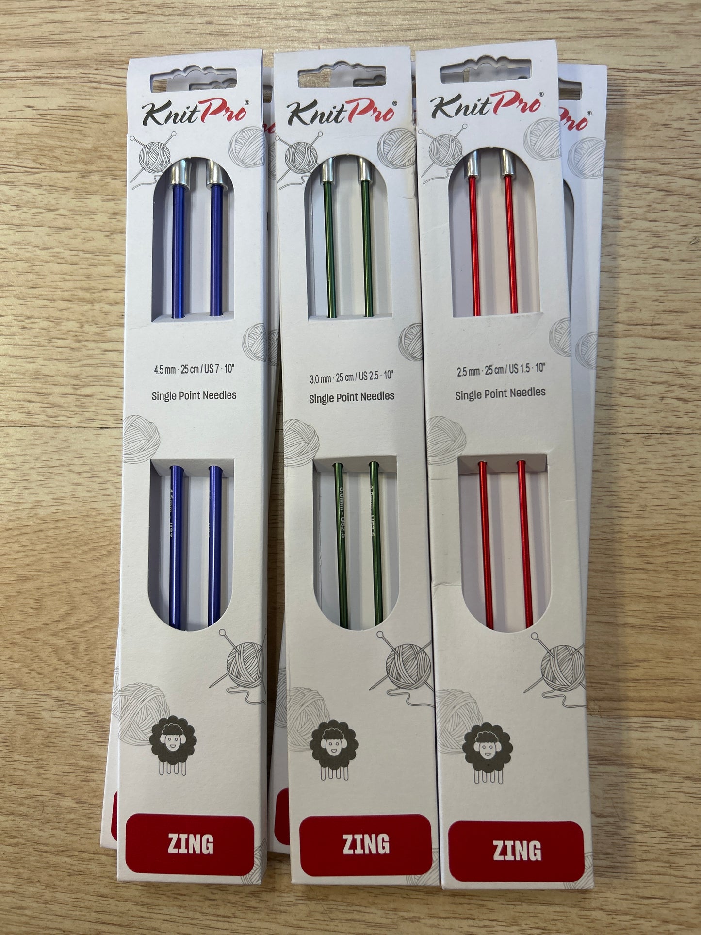 Zing 10” single point straight needles