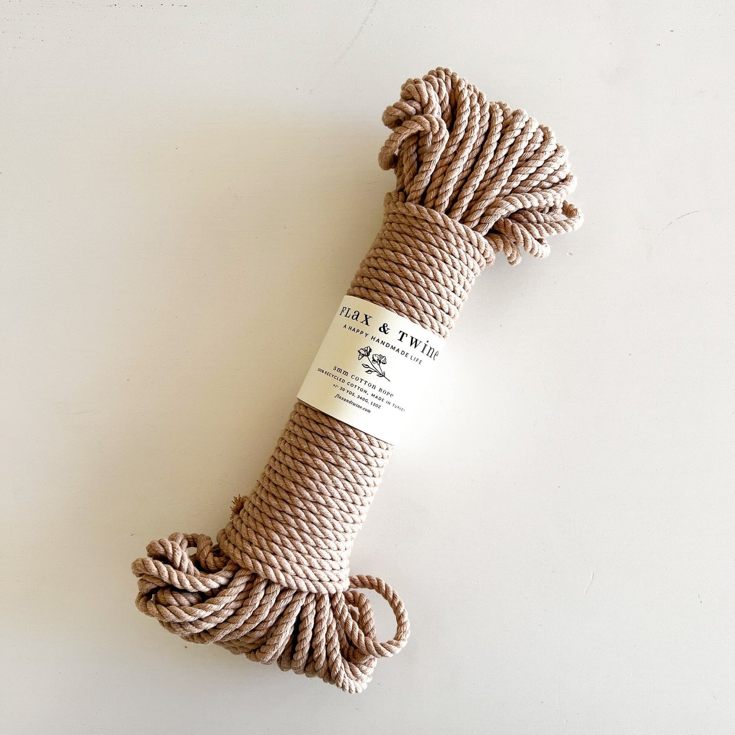 Flax & Twine Brenn Recycled 5mm Cotton Rope