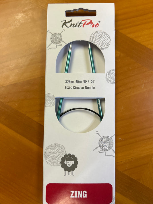 Knit pro fixed circular needle 24”