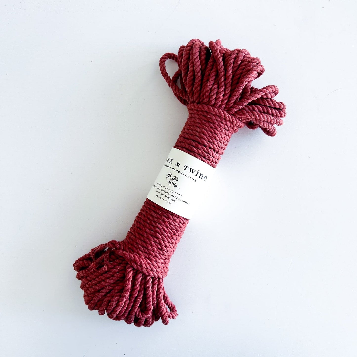 Flax & Twine Brenn Recycled 5mm Cotton Rope