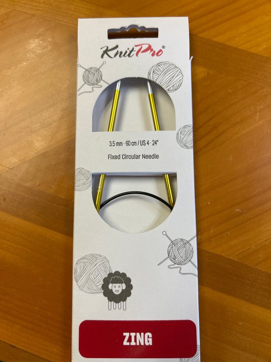Knit pro fixed circular needle 24”