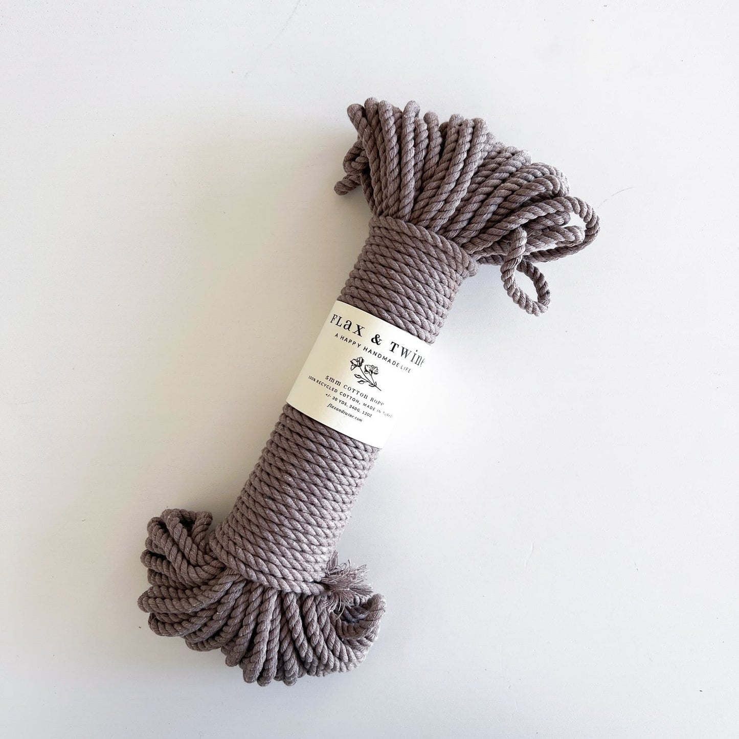 Flax & Twine Brenn Recycled 5mm Cotton Rope