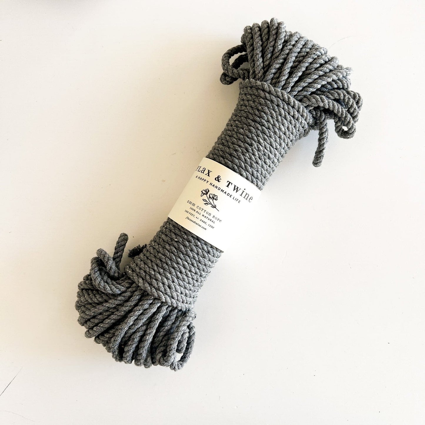Flax & Twine Brenn Recycled 5mm Cotton Rope