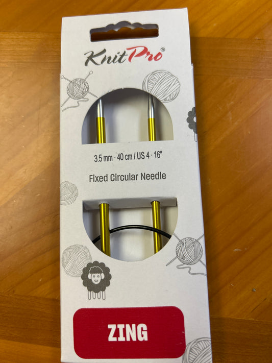Knit pro fixed circular needle 16”