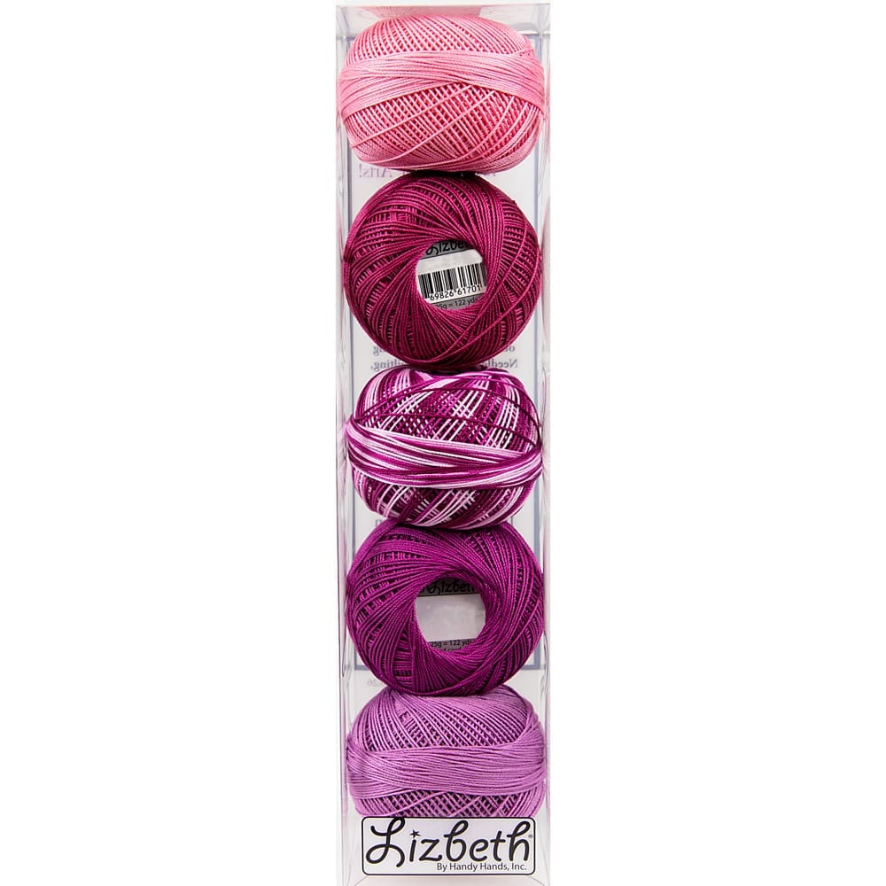 Assorted Lizbeth Crochet Cotton Size 40 Specialty Packs