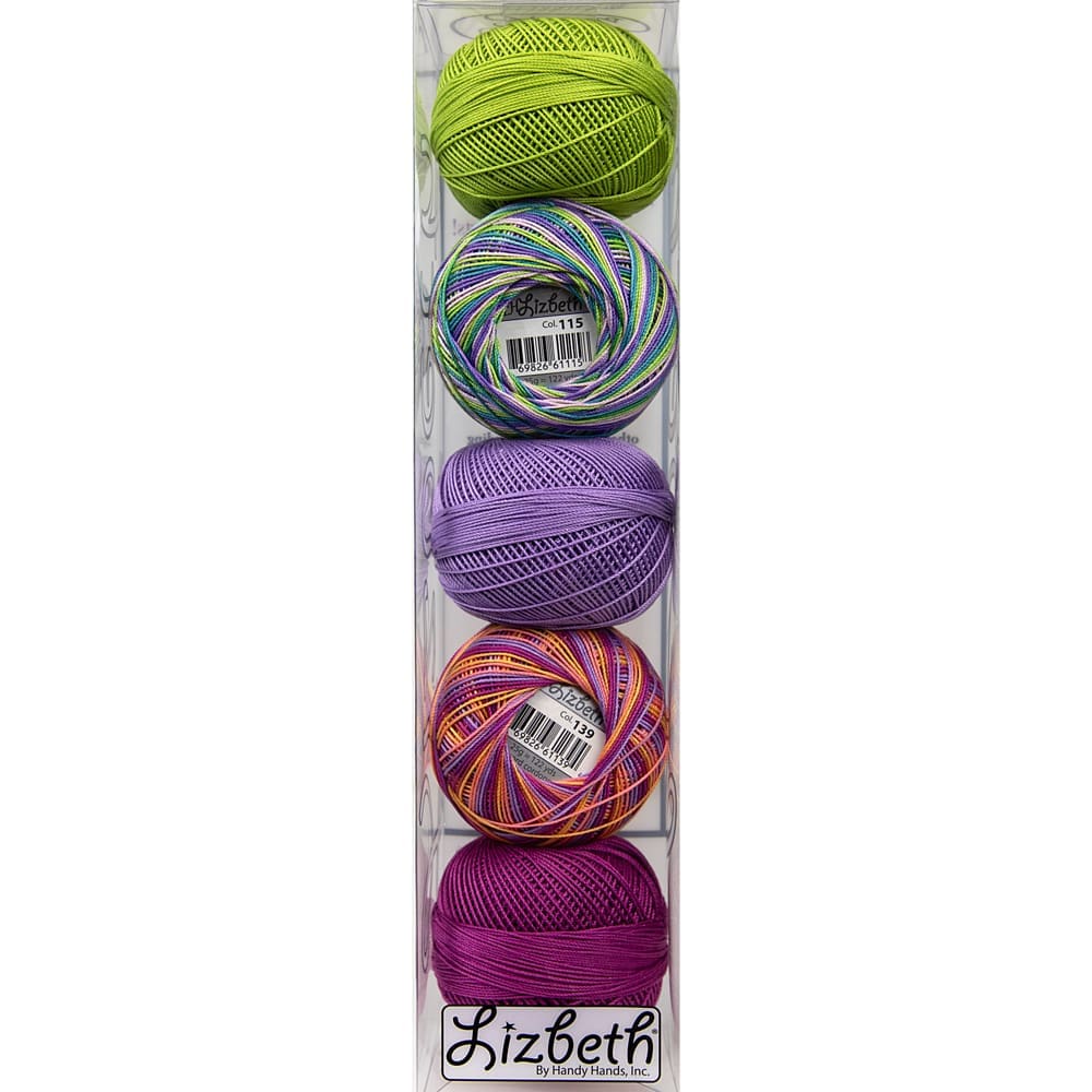 Assorted Lizbeth Crochet Cotton Size 20 Specialty Packs