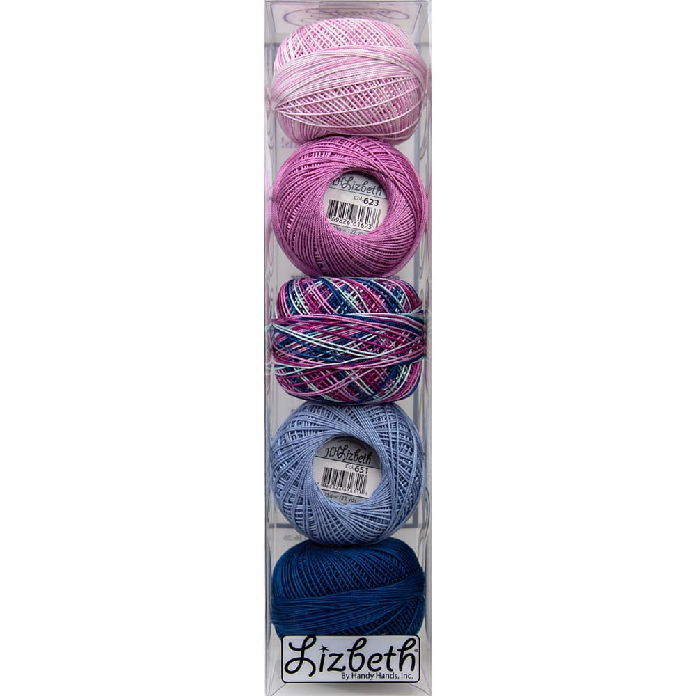 Assorted Lizbeth Crochet Cotton Size 40 Specialty Packs