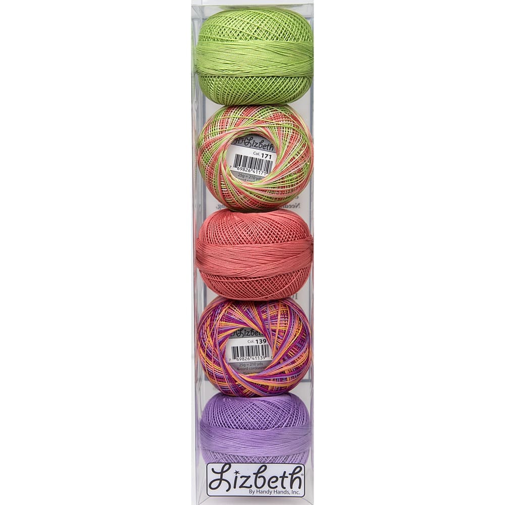 Assorted Lizbeth Crochet Cotton Size 10 Specialty Packs