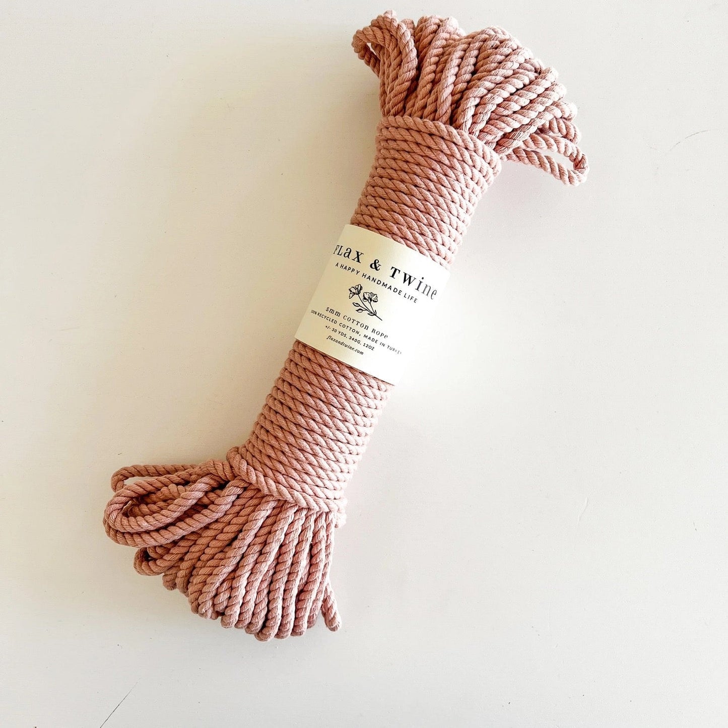 Flax & Twine Brenn Recycled 5mm Cotton Rope