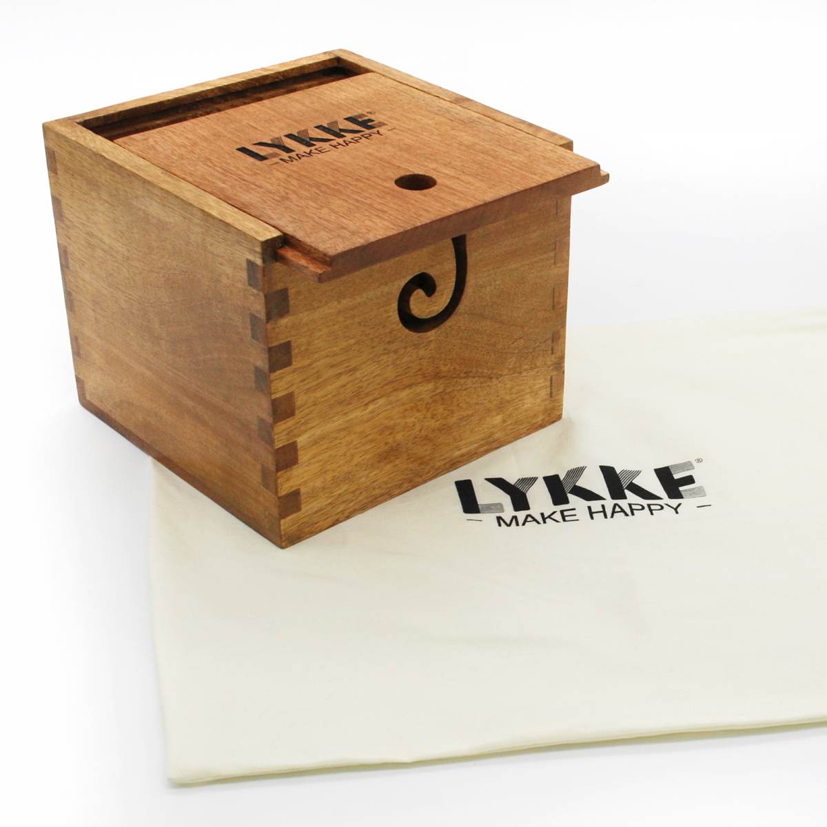 Works Mango Wood Oversized Yarn Box with Cover