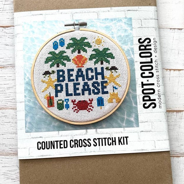 Beach Please Counted Cross Stitch Kit