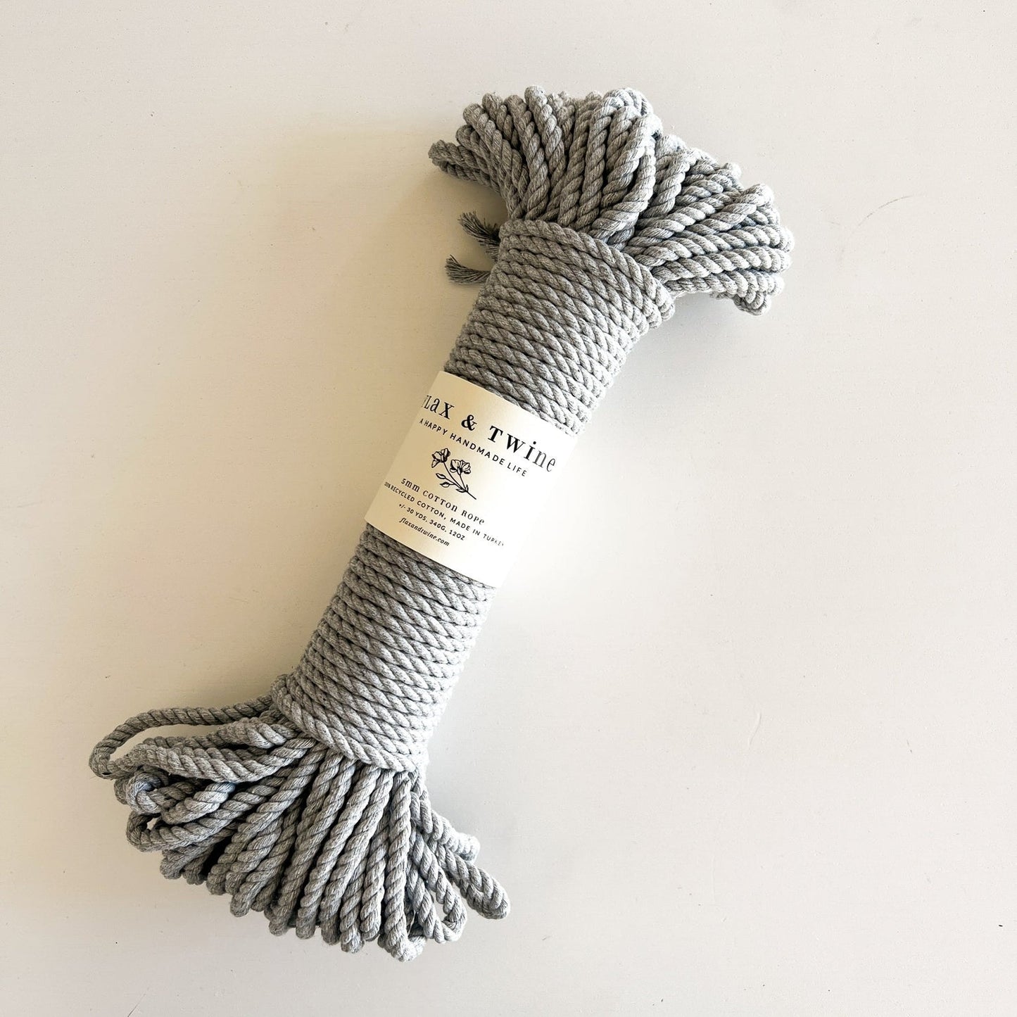 Flax & Twine Brenn Recycled 5mm Cotton Rope