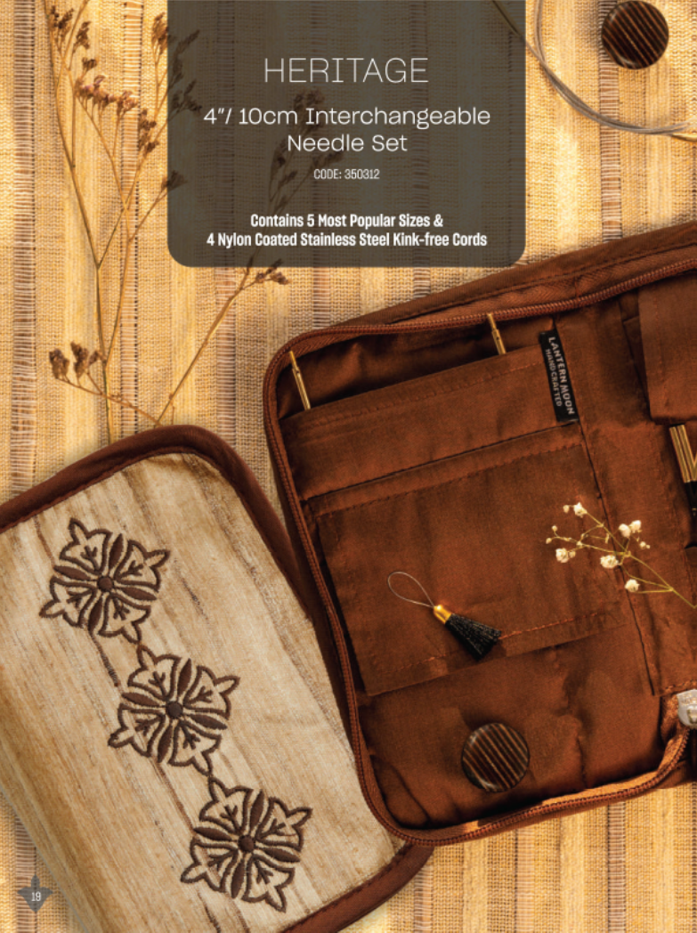 Lantern Moon Heritage 4" Ebony Interchangeable Needle Set - US 3-8