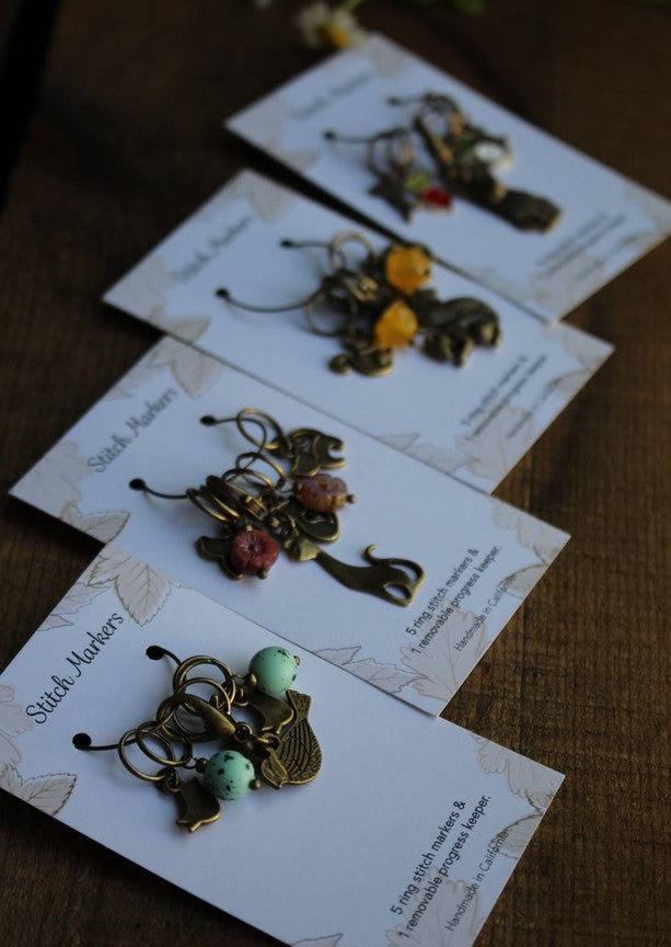 Animal Family Stitch Markers - Squirrels